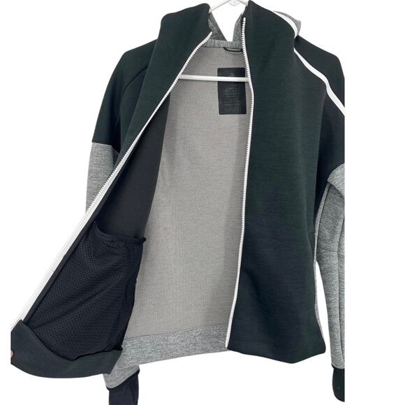 One of Few Adidas Hooded Knit Track Jacket Black Gray Full Zip Men's Small - Picture 5 of 9